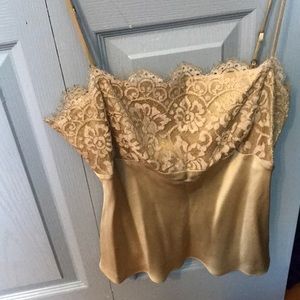 Bronze gold silk camisole from Ann Taylor